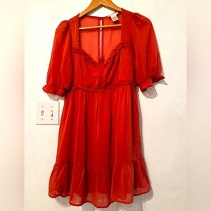 Altar’d State Lesley Ruffle Dress Sz M Fully lined Excellent Like-new condition